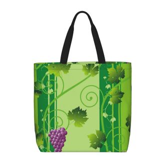 Generic Women Handbag Grapes Pattern Handbag Fashion Lightweight Shopping Bags, For Daily, Christmas, Holiday, School, Wedding
