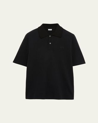 Loewe Mens Cotton Pique Polo Shirt