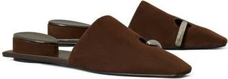 Tory Burch Pierced Mule in Dark Cocoa /Silver at Nordstrom, Size 10.5