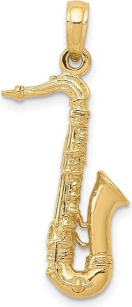 Diamond2Deal 14k Yellow Gold Solid Polished 3-D Saxophone Charm