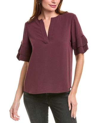 Frame Denim Tiered Ruffle Blouse