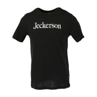 Jeckerson T-Shirts, male, Black, Size: M Printed Mens T-Shirt Yellow Short Sleeves