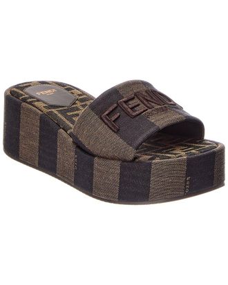 Fendi Fendi Sunshine Canvas Platform Sandal