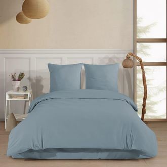 Blanc Avenue Juego de funda de edred&oacute;n 200x200 cm+ 2 FA 65x65 cm franela de algod&oacute;n