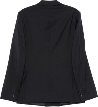 Emporio Armani Virgin Wool Double-Breasted Suit - Black