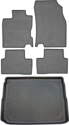 OEM Renault Kadjar Suv (5 Puertas) Desde Junio De 2015: Juego De Alfombrillas De Goma Para Coche + Alfombrilla Para Maletero