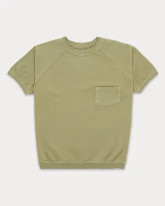 Fortela Highway Short-Sleeve Brushed Jersey Sweatshirt in Olive Green at Nordstrom, Size X-Large