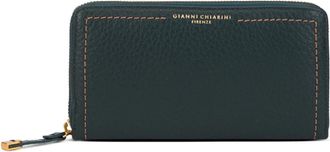 Gianni Chiarini Dollaro Portemonnee - Dames - Portefeuilles - Blauw - ONE Size - Leer - Accessoires