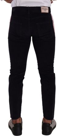 Dolce & Gabbana Mens Blue Corduroy Cotton Stretch Skinny Jeans Elastane Clothing