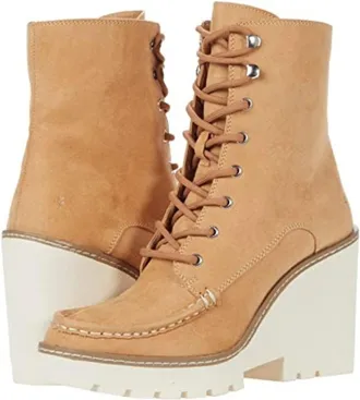 Cool Planet By Steve Madden Cool Planet By Steve Madden Marsh Boots Brown Wedge Heel JZZ1141