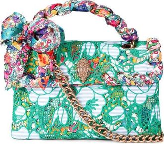 Kurt Geiger Kensington Floral Convertible Shoulder Bag in Green Comb at Nordstrom