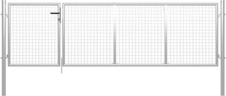 vidaXL Puerta De Jard&iacute;n De Acero Plateado 350x75 Cm Vidaxl