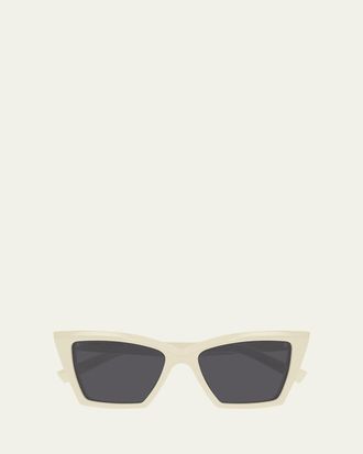 Saint Laurent Beveled Acetate Cat-Eye Sunglasses