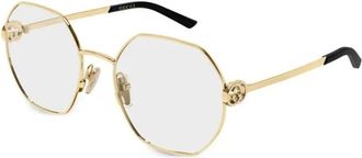 Gucci Glasses, female, Yellow, Size: 54 MM Eyeglasses