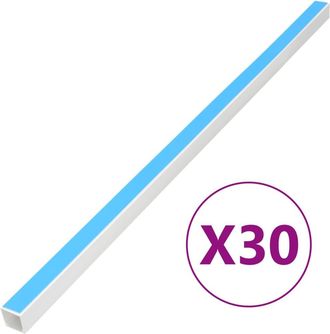 vidaXL Canaletas Para Cables Autoadhesivas Pvc 30x15 Mm 30 M Vidaxl