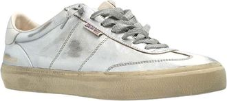 Golden Goose Silver Distressed Sneakers