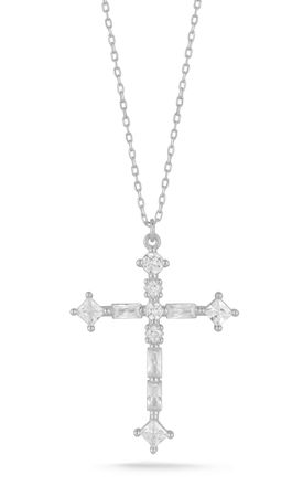 Glaze Jewelry Sterling Silver Cross Necklace