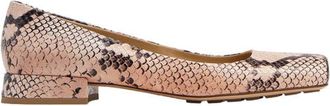 Bottega Veneta Tower Python-Print Ballerina Shoes