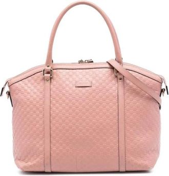 Gucci Pre-owned Bree Satchel - Dames - Vintage Handtas - Roze - ONE Size - Leer - Vintage
