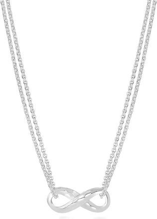 Dower & Hall Collana con pendente Entwined Infinity - Argento