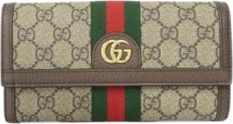 Gucci Pre-owned Wallets, female, Multicolor, Size: ONE SIZE Pre-owned Canvas Wallet