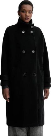 Sessun Wolmix Jas - Dames - Mantel - Zwart - S - Wol - Jassen