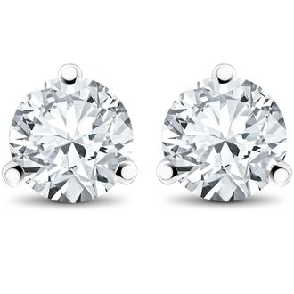 Pompeii3 2ct Lab Grown Diamond Martni Studs 14k White Yellow Rose Gold or Platinum