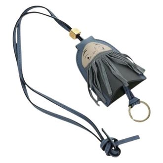 Loewe Pre-owned Accessories, female, Blue, Size: ONE SIZE Pre-owned Leather Key Holder