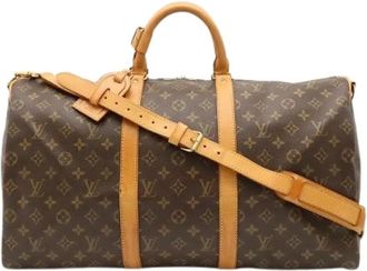 Louis Vuitton Pre-owned Weekend Bag - Dames - Vintage Weekendtas - Bruin - ONE Size - Leer - Vintage