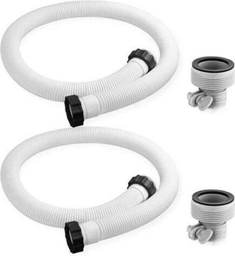 OEM Lote De 2 Tubos Para Piscina De 38 Mm, Para Piscinas Elevadas, 150 Cm, Con 2 Adaptadores De Tubo Tipo B, Tubo De Repuesto Para Piscina Intex, Bomba De