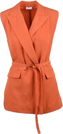 Liu Jo Orange Lycra Linen Sleeveless