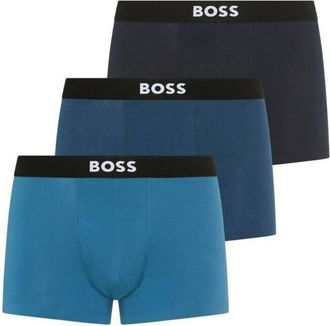 HUGO BOSS 3-Pack Logo Waistbands Stretch-Cotton Trunks, Size X-Large