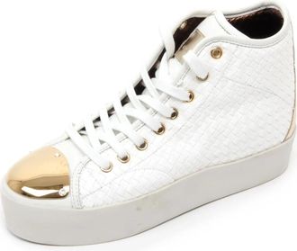 Alexander Smith Witte Londen Schoen met Sleehak - Dames - Sneakers - Wit - 36 EU - Schoenen