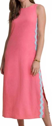 Southern Tide Zalia Side Stripe Maxi Dress In Island Pink