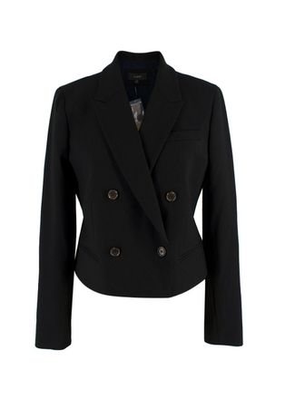 J.crew Black Cropped Double Breasted Blazer Size XXS