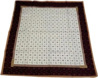MCM Pre-owned Vintage Monogram Sjaal - Dames - Vintage Accessoires - Bruin - ONE Size - Katoen - Vintage