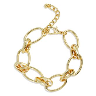 Savvy Cie Jewels 18K YELLOW GOLD PLATED CHUNKY FASHION BRACELET