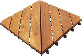 vidaXL Tile De Decking 10 Uds. Marr&oacute;n 30 X 30 Cm Madera De Acacia Vidaxl