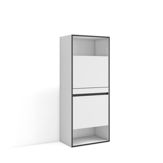 Skraut Home Skraut Home - Zapatero, Armario Zapatos Botas, 60x145x35 Cm, Dormitorio, Habitaci&oacute;n, Mueble Auxiliar, Estilo Moderno, Blanco
