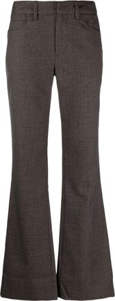 Zadig&Voltaire tailored flared wool trousers - women - Acetate/Wool/Viscose - 38 - Grey