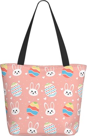 AOOEDM Easter Egg And Bunny Ladies Shopping Bag 13x11x7in.The Perfect ValentineS Day Gift.It Is The Best ValentineS Day Gift For Mom, Daughter, Wife,Etc
