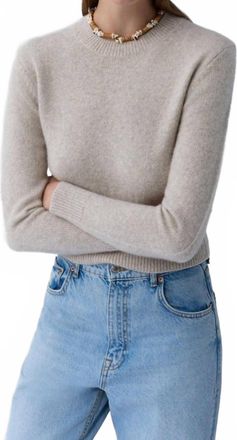 Guest In Residence Alina Crew Neck Sweater In Sand