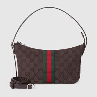 Gucci Lunetta Small Crossbody Bag, Brown, GG Canvas