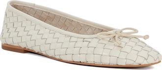 Dune London Ladies Heat Woven Leather Bow Detail Ballet Pumps Size UK 6 Flat Heel