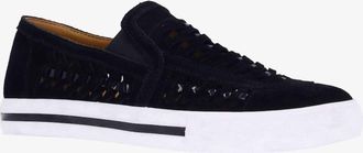 L'Amour Des Pieds Womens Karsha Sneaker In Black Suede/patent