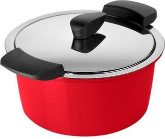 Kuhn Rikon Hotpan Stainless Steel Cooking Pot with Insulated Bowl, 2.1-Quart in Red at Nordstrom