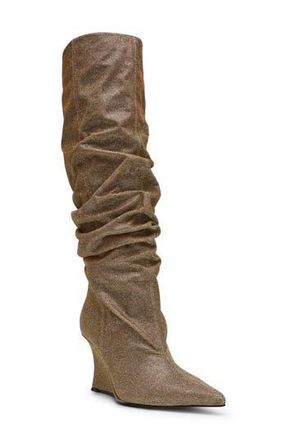Steve Madden Distortion Knee High Boot in Gold Glitter at Nordstrom Rack, Size 6.5 Wide Calf