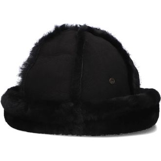 Warmbat Zwarte Merinowol Cobar Hat - Dames - Hoeden - Zwart - M - Wol - Accessoires