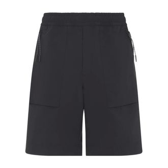 Moncler Casual Shorts, male, Black, Size: XL Technical Froiss&eacute; Shorts