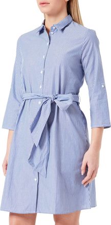 Jacqueline de Yong ONLY JdY Womens Jdyhall 3/4 Shirt Wvn Noos Dress, Wedgewood/Stripes:white, 16 UK